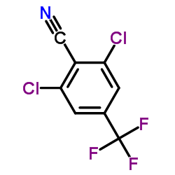 2,6-二氯-4-(三氟甲基)苯甲腈结构式