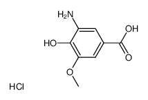 3-amino-4-hydroxy-5-methoxy-benzoic acid , hydrochloride Structure