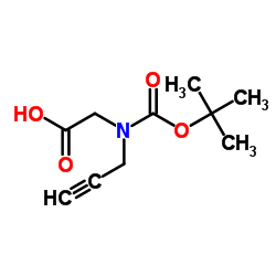 2-[(2-methylpropan-2-yl)oxycarbonyl-prop-2-ynylamino]acetic acid结构式