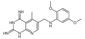 6-[(2,5-dimethoxyanilino)methyl]-5-methylpyrido[2,3-d]pyrimidine-2,4-diamine结构式