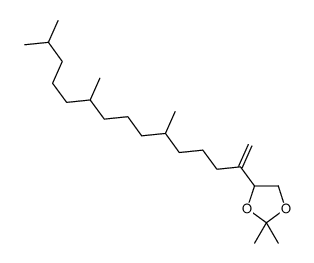 2,2-dimethyl-4-(6,10,14-trimethylpentadec-1-en-2-yl)-1,3-dioxolane Structure