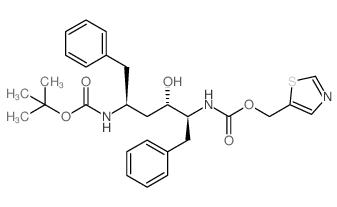 (2S,3S,5S)-5-(叔丁氧羰基氨基)-2-(N-5-噻唑基甲氧羰基)氨基-1,6-二苯基-3-羟基己烷图片