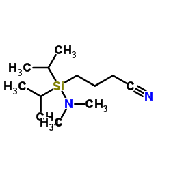 3-cyanopropyl(diisopropyl)dimethylaminosilane structure