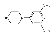 1-(2,6-二甲基吡啶-4-基)哌嗪结构式