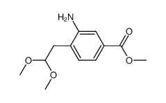 2-amino-4-carbomethoxy-phenylacetaldehyde dimethylacetal结构式
