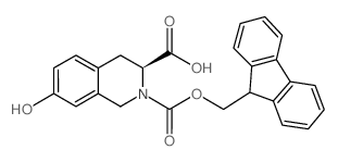 (S)-2-(((9H-芴-9-基)甲氧基)羰基)-7-羟基-1,2,3,4-四氢异喹啉-3-羧酸结构式