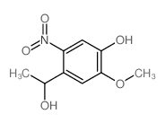4-(1-羟基乙基)-2-甲氧基-5-硝基苯酚结构式