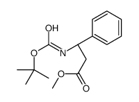 甲基 (3S)-3-boc-氨基-3-苯基丙酸盐结构式