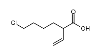 6-chloro-2-ethenylhexanoic acid Structure