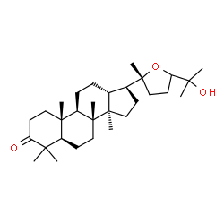 (20R)-20,24-Epoxy-25-hydroxy-5α-dammaran-3-one结构式
