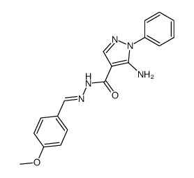5-amino-N'-(4-methoxybenzylidene)-1-phenyl-1H-pyrazole-4-carbohydrazide Structure