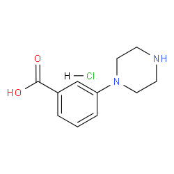 3-(piperazin-1-yl)benzoic acid hydrochloride structure