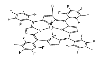5,10,15,20-tetrakis-pentafluorophenyl-21H,23H-porphyrin iron(III) chloride Structure
