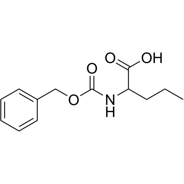 N-苄氧羰基-DL-正缬氨酸结构式
