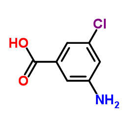 3-氨基-5-氯苯甲酸结构式