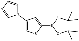 4-(Imidazol-1-yl)thiophene-2-boronic acid pinacol ester结构式