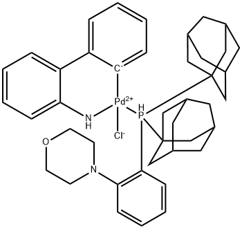 氯(2-(二-1-金刚烷膦)吗啉苯)[2-(2′-氨基-1,1′-联苯)]钯(II)结构式