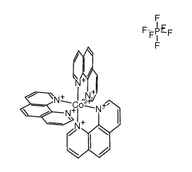 三(1,10-菲咯啉)钴(III)三(六氟磷酸)盐结构式