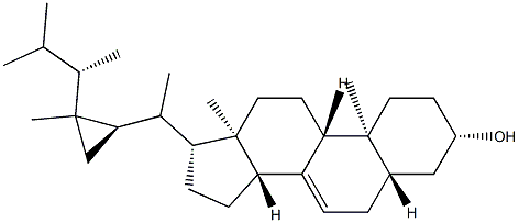 (24S)-5α-Gorgost-7-en-3β-ol Structure