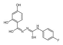 1-[(2,4-dihydroxybenzoyl)amino]-3-(4-fluorophenyl)thiourea结构式