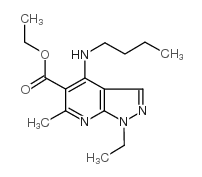 ethyl 4-(butylamino)-1-ethyl-6-methylpyrazolo[3,4-b]pyridine-5-carboxylate Structure