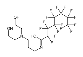 N-[3-[二(2-羟乙基)氨基]丙基]-2,2,3,3,4,4,5,5,6,6,7,7,8,8,8-十七氟辛酰胺结构式