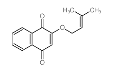 2-(3-methylbut-2-enoxy)naphthalene-1,4-dione结构式