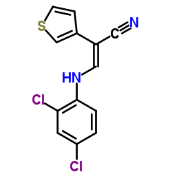 (2E)-3-[(2,4-Dichlorophenyl)amino]-2-(3-thienyl)acrylonitrile Structure