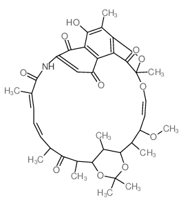 Rifamycin,25-O-deacetyl-1,4,21-trideoxy-1,4-dihydro-1,4,21-trioxo-, cyclic23,25-(1-methylethylidene acetal) (9CI) picture