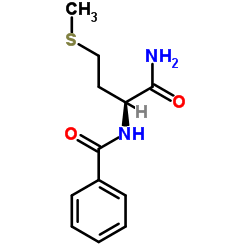 N-苯甲酰-L-蛋氨酸酰胺结构式