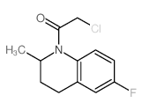 2-氯-1-(6-氟-2-甲基-3,4-二氢-2H-喹啉-1-基)-乙酮结构式