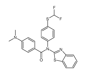 N-(1,3-benzothiazol-2-yl)-N-[4-(difluoromethylsulfanyl)phenyl]-4-(dimethylamino)benzamide Structure