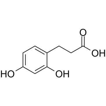 3-(2,4-Dihydroxyphenyl)propionic acid structure