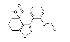 5a-hydroxy-10-(methoxymethoxy)-3,4,5,5a-tetrahydro-6H-anthra[9,1-cd]isoxazol-6-one结构式
