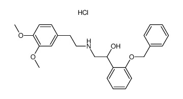 α-(3,4-dimethoxyphenethylaminomethyl)-2-benzyloxybenzylalcohol hydrochloride结构式