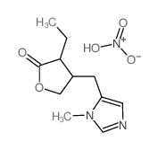 (3R,4R)-3-ethyl-4-[(3-methylimidazol-4-yl)methyl]oxolan-2-one structure