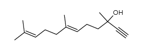 3-hydroxy-3,7,11-trimethyl-dodeca-6,10-dien-1-yne结构式