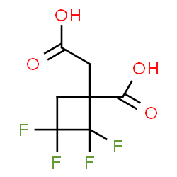 1-(羧甲基)-2,2,3,3-四氟环丁基羧酸结构式