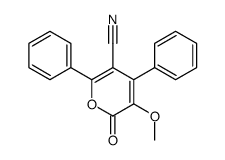 5-methoxy-6-oxo-2,4-diphenylpyran-3-carbonitrile Structure