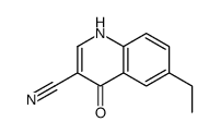 6-乙基-4-羟基-3-喹啉甲腈结构式