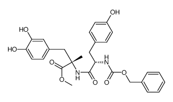 N-benzyloxycarbonyl-L-tyrosyl-L-3-(3,4-dihydroxyphenyl)-2-methyl-alanine methyl ester Structure