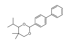 5,5-dimethyl-2-(4-phenylphenyl)-4-propan-2-yl-1,3-dioxane结构式