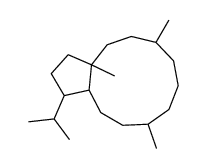 6,10,12a-trimethyl-3-propan-2-yl-2,3,3a,4,5,6,7,8,9,10,11,12-dodecahydro-1H-cyclopenta[11]annulene结构式