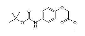 methyl 2-[4-[(2-methylpropan-2-yl)oxycarbonylamino]phenoxy]acetate结构式