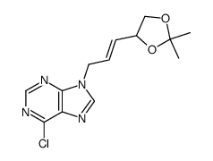 6-chloro-7-{3-(2,2-dimethyl-[1,3]dioxolan-4-yl)-allyl}-7H-purine Structure