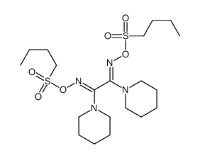 [[2-butylsulfonyloxyimino-1,2-di(piperidin-1-yl)ethylidene]amino] butane-1-sulfonate结构式