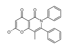 8-methyl-4,5-dioxo-6,7-diphenylpyrano[3,2-c]pyridin-2-olate Structure