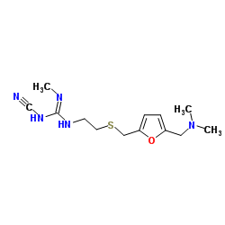 1-Cyano-3-{2-[({5-[(dimethylamino)methyl]-2-furyl}methyl)sulfanyl]ethyl}-2-methylguanidine Structure