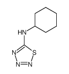 N-cyclohexyl-1,2,3,4-thiatriazol-5-amine结构式