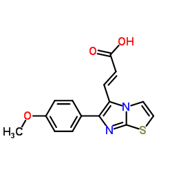 3-[6-(4-METHOXY-PHENYL)-IMIDAZO[2,1-B]THIAZOL-5-YL]-ACRYLIC ACID结构式